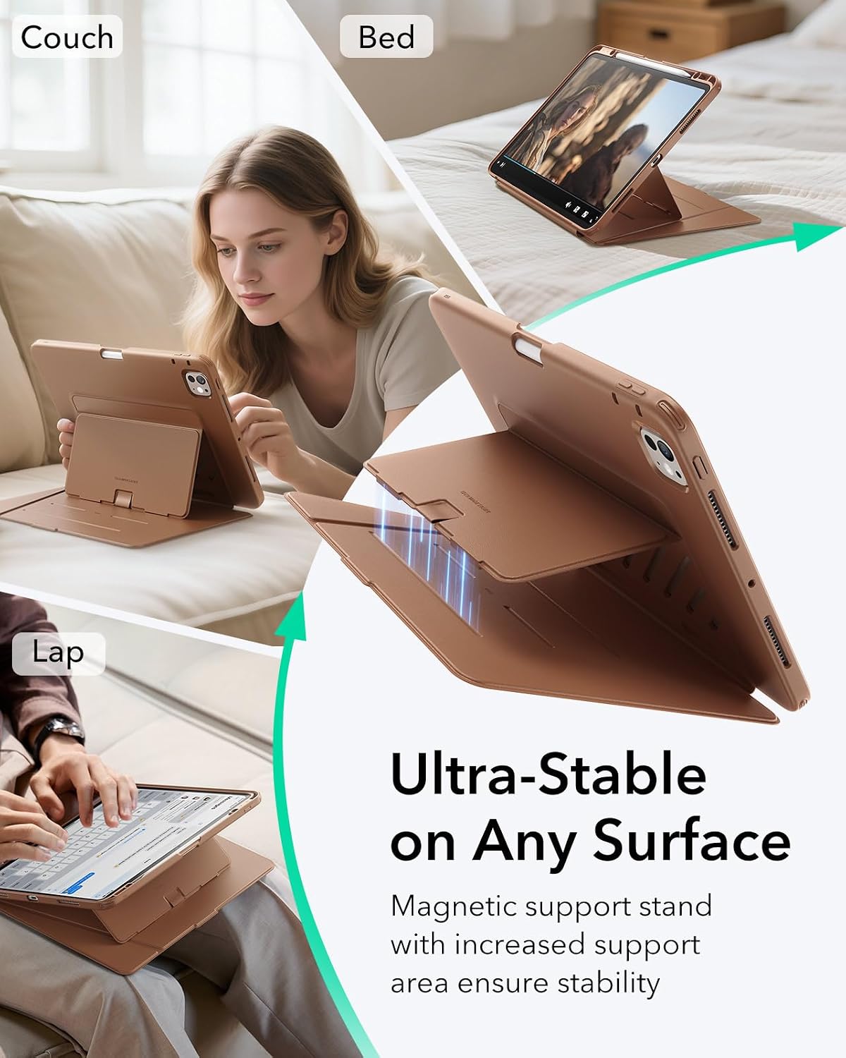 B0FJX5KZ1F | ESR for iPad Pro 13 Inch Case (M5/M4), Flip Series | Brown | Image 5