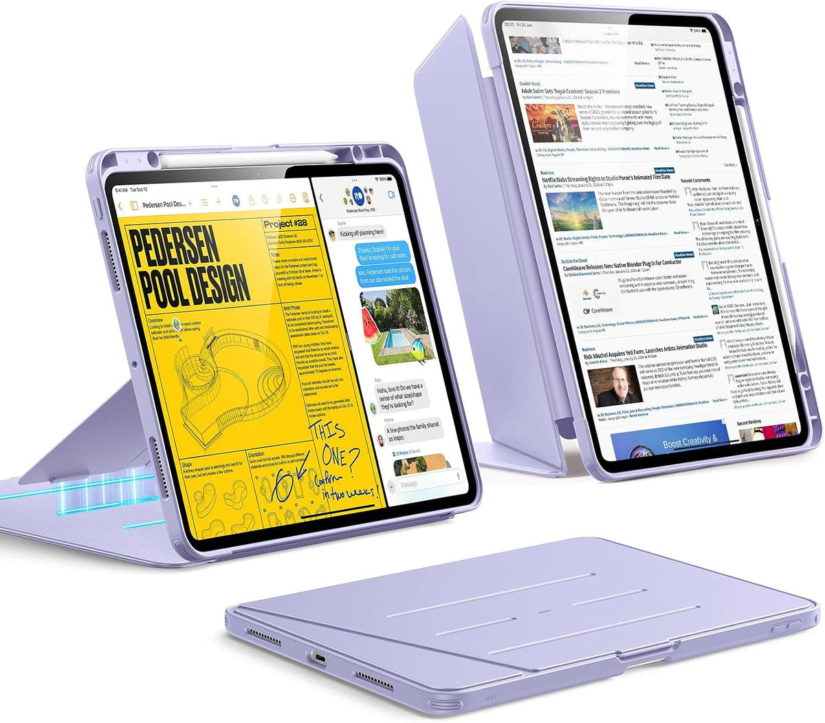 B0FJXB2PC9 | ESR for iPad Pro 13 Inch Case (M5/M4), Flip Series, Light Purple | Purple | Image 1