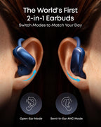 B0FMK72Q5Y | soundcore by Anker AeroFit 2 Pro Hybrid Earbuds, LDAC, BT 6.1 | Blue | Image 8