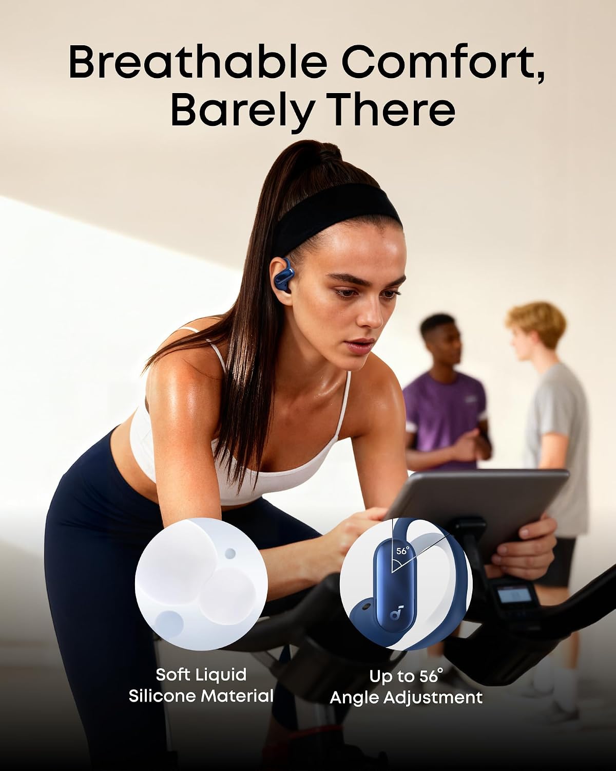 B0FMK72Q5Y | soundcore by Anker AeroFit 2 Pro Hybrid Earbuds, LDAC, BT 6.1 | Blue | Image 9