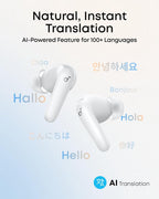 B0FNWFXG2W | soundcore by Anker P31i ANC Earbuds, Hi-Res, 50H, Translation | White | Image 15