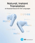 B0FNWCQ1CY | soundcore by Anker P31i ANC Earbuds, Hi-Res, 50H, Translation | Blue | Image 20