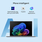 ASUS Vivobook 16 AI Laptop (Cool Silver) | Snapdragon X X1 26 100, 16"WUXGA Display, 16GB LPDDR5X RAM, 512GB SSD, Qualcomm Adreno GPU, Qualcomm Hexagon NPU up to 45TOPS, Win11 [X1607QA-MB055W] — product image 2