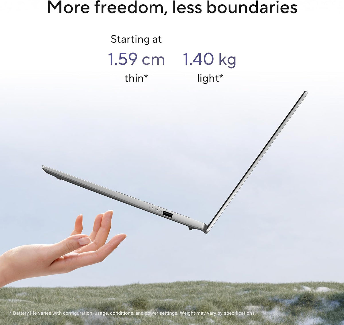 ASUS Vivobook S14 Slim Laptop (Cool Sliver) | Intel Core 5 210H, 14"WUXGA Display, 16GB DDR5, 512GB SSD, Intel UHD Graphics, Win11 [S3407VA-LY076W] — product image 3