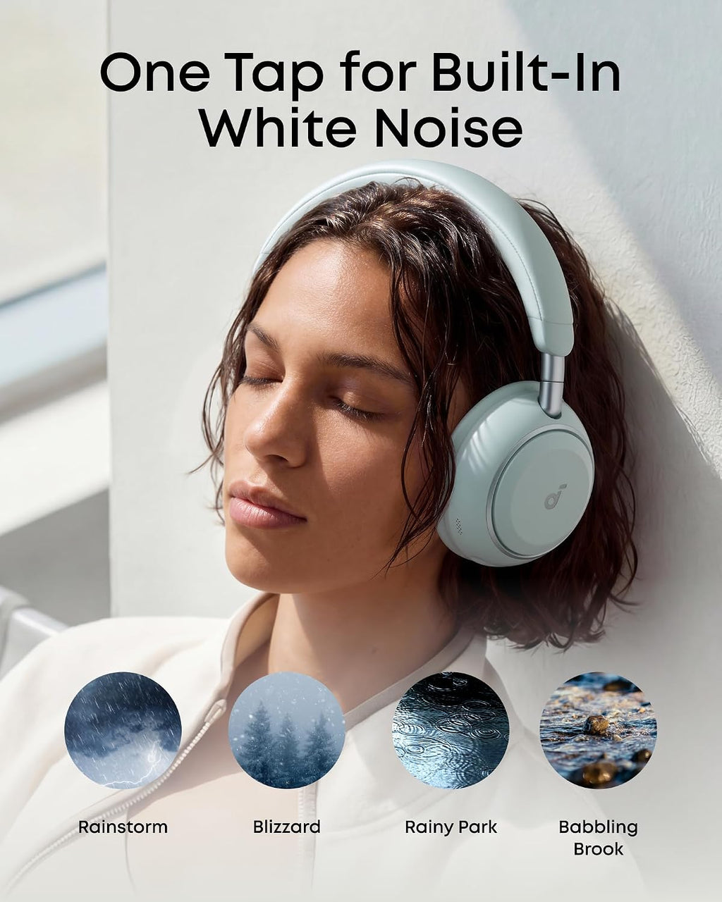 B0GR4GKVVJ | soundcore by Anker Space 2 ANC Headphones, 50H, LDAC | Seafoam Green | Image 15