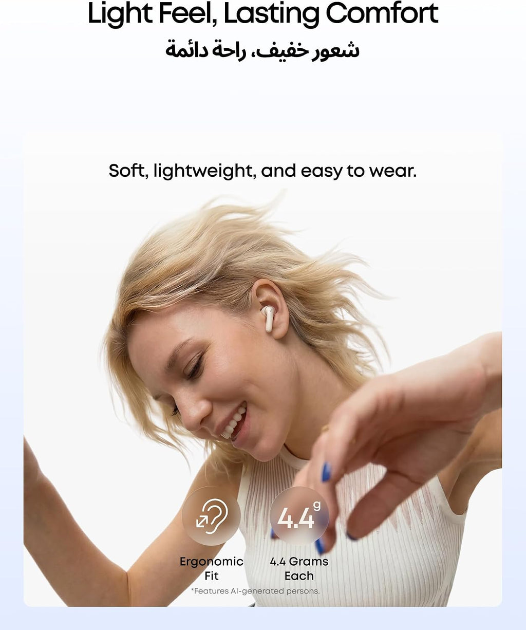 B0GZYYD2LR | soundcore by Anker P42i True Wireless Earbuds, 56H Playtime, 6-Mic | White | Image 30