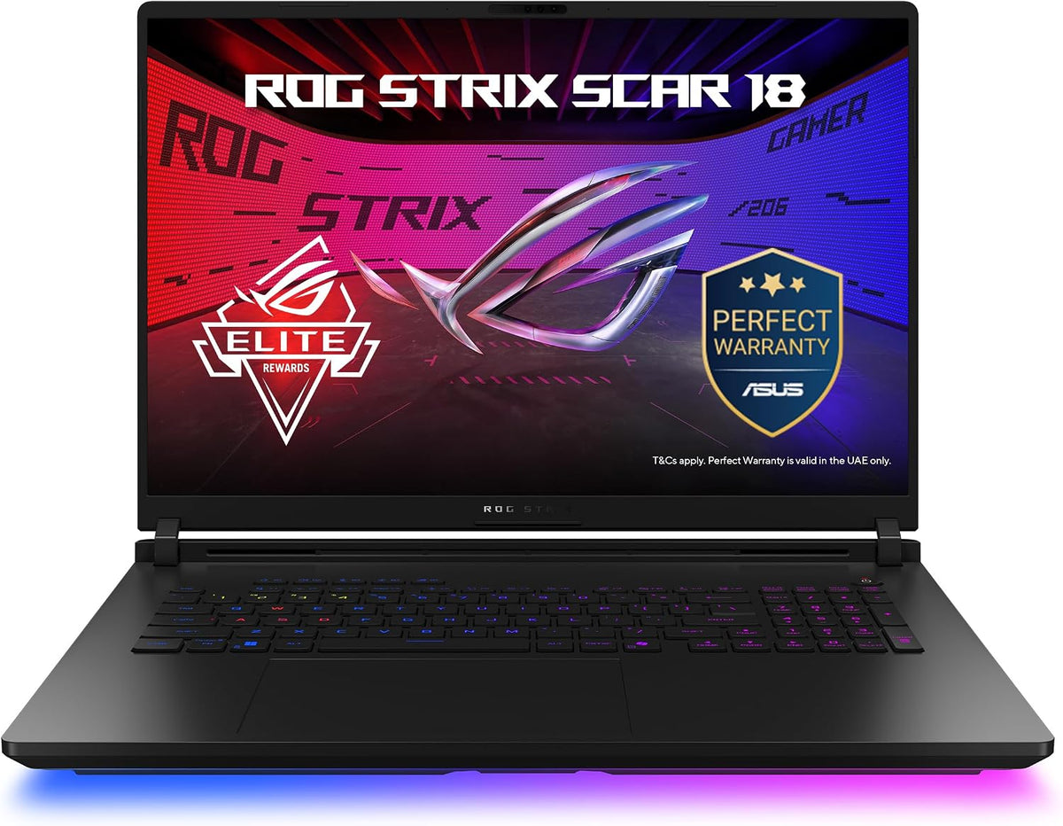 Asus ROG Strix SCAR 18 Gaming Laptop (Off Black) | 18"4K (3840 x 2400, WQUXGA) 240Hz Display, Intel Core Ultra 9 290HX Plus, NVIDIA RTX5090 24GB, 64GB RAM, 2TB SSD, Win11 [G835LXG-TQ512W] — product image 1