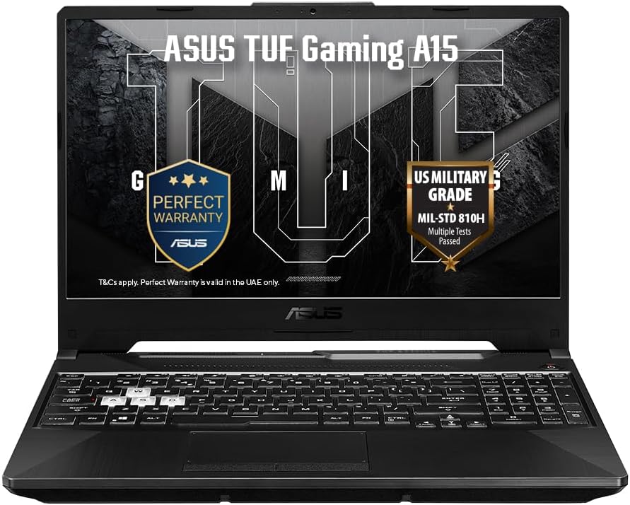 ASUS TUF Gaming A15 Gaming Laptop (Graphite Black) | 15.6"FHD (1920 x 1080) 144Hz Display, AMD Ryzen 7 8845H, NVIDIA RTX3050 4GB, 8GB RAM, 512GB SSD, Win11 [FA506NCG-HN347W] — product image 1