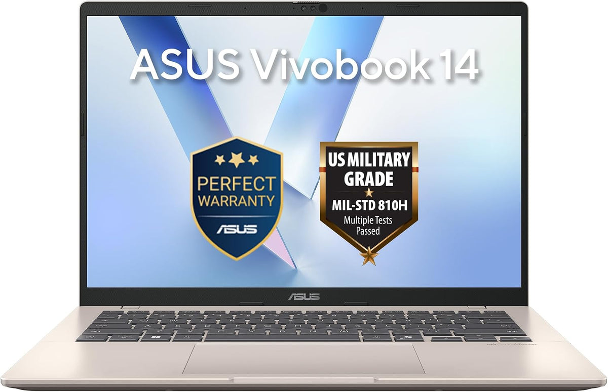 ASUS Vivobook 14 AI Pc (Platinum Gold) | 14"WUXGA (1920 x 1200) Display, AMD Ryzen AI 5 330, AMD XDNA NPU up to 50TOPS, 16GB RAM, 512GB SSD, Win11 [M1407KA-LY174W] — product image 1
