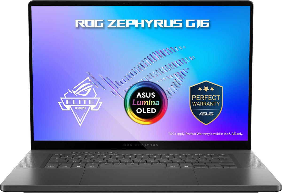 Asus ROG Zephyrus G16 Gaming Laptop (Eclipse Gray) | 16"2.5K (2560 x 1600) OLED 240Hz Display, Intel Core Ultra 9 386H, NVIDIA RTX5070Ti 12GB, 64GB RAM, 1TB SSD, Win11 [GU606AR-TB108W] — product image 1