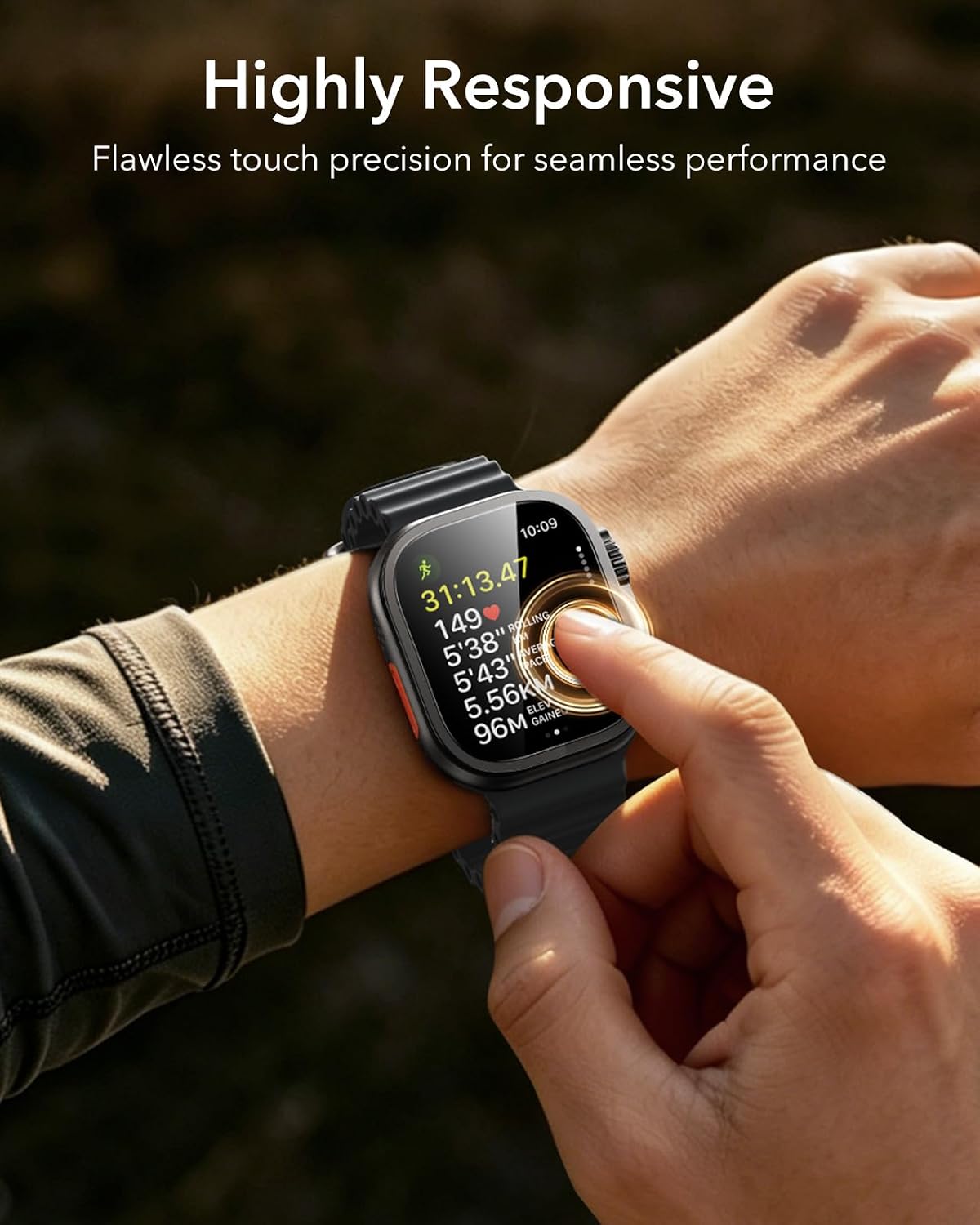 B0H3L1SC8N | ESR Accessory Glass by Corning™ for Apple Watch Ultra 4/3/2/Ultra | Black | Image 8