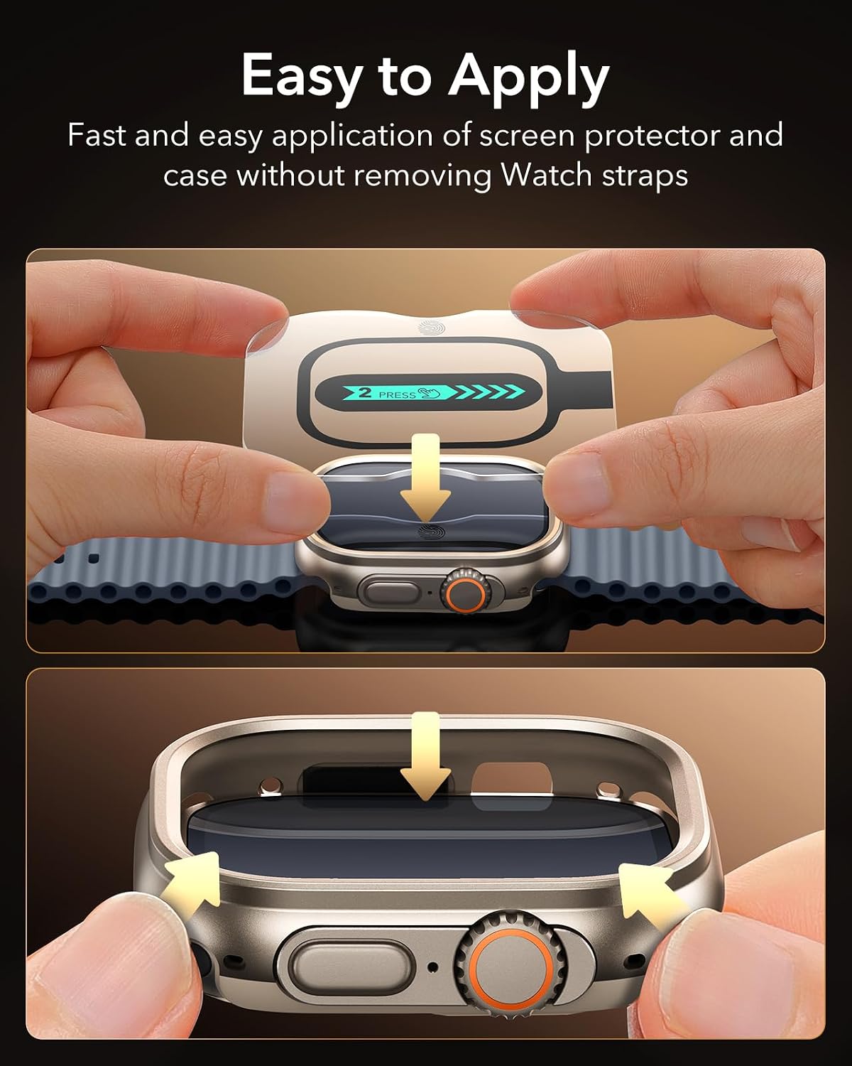 B0H3LLNQX6 | ESR Case Accessory Glass by Corning™ for Apple Watch Ultra 3/2/1 | Titanium | Image 15