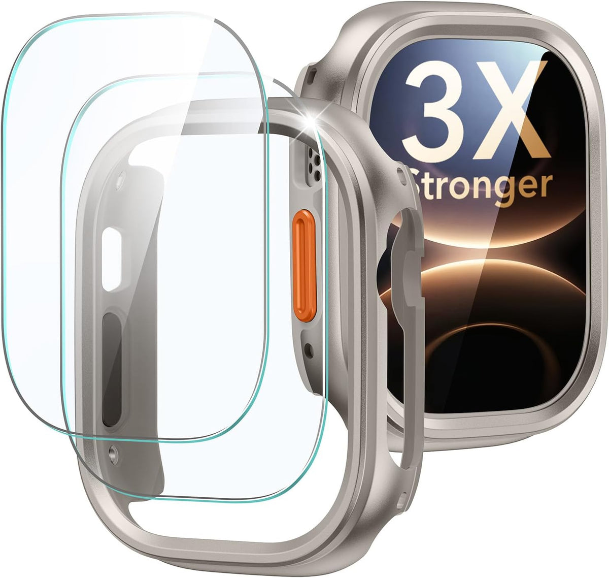 B0H3LLNQX6 | ESR Case Accessory Glass by Corning™ for Apple Watch Ultra 3/2/1 | Titanium | Image 10