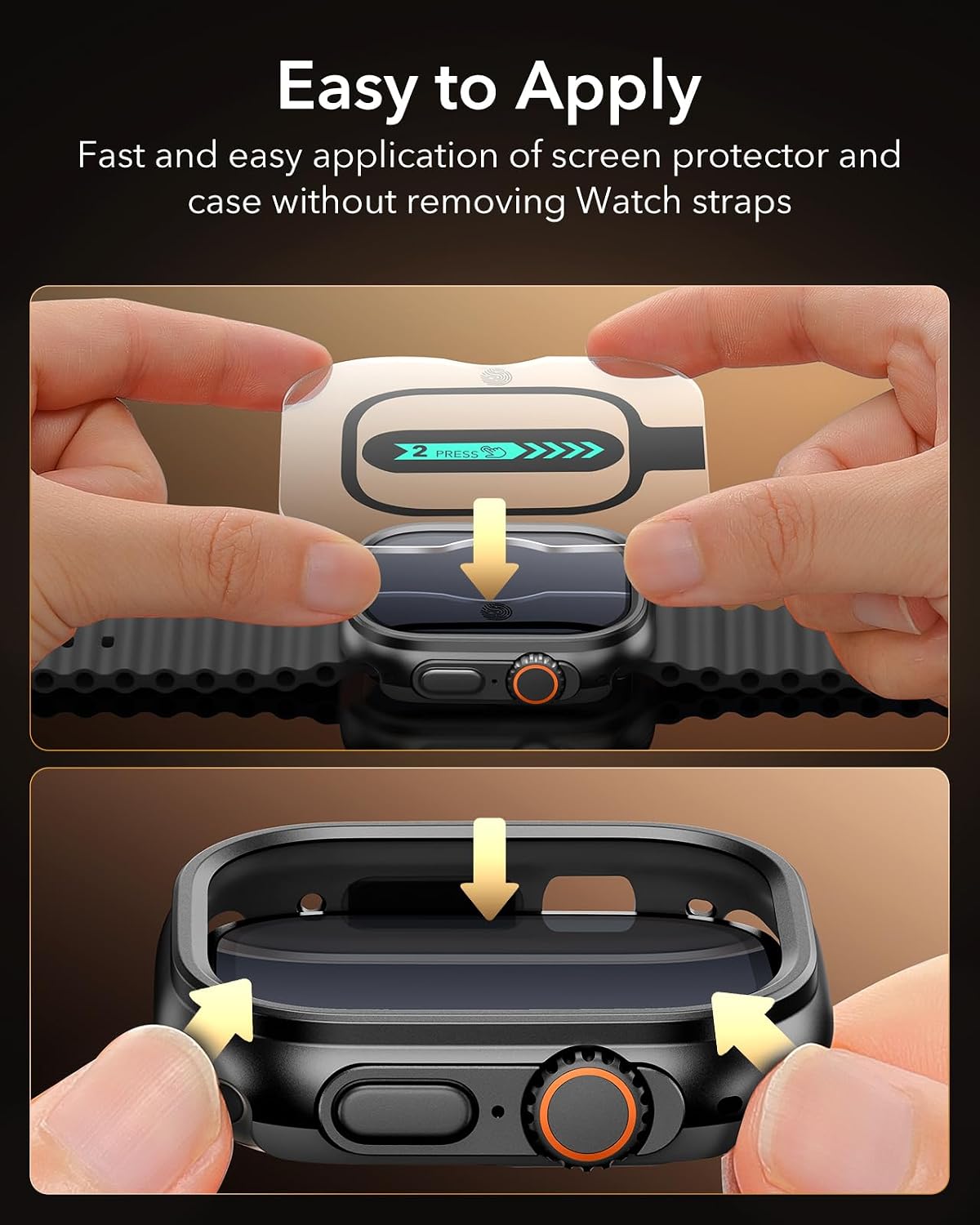 B0H3L9XGT8 | ESR Case Accessory Glass by Corning™ for Apple Watch Ultra 3/2/1 | Black | Image 7