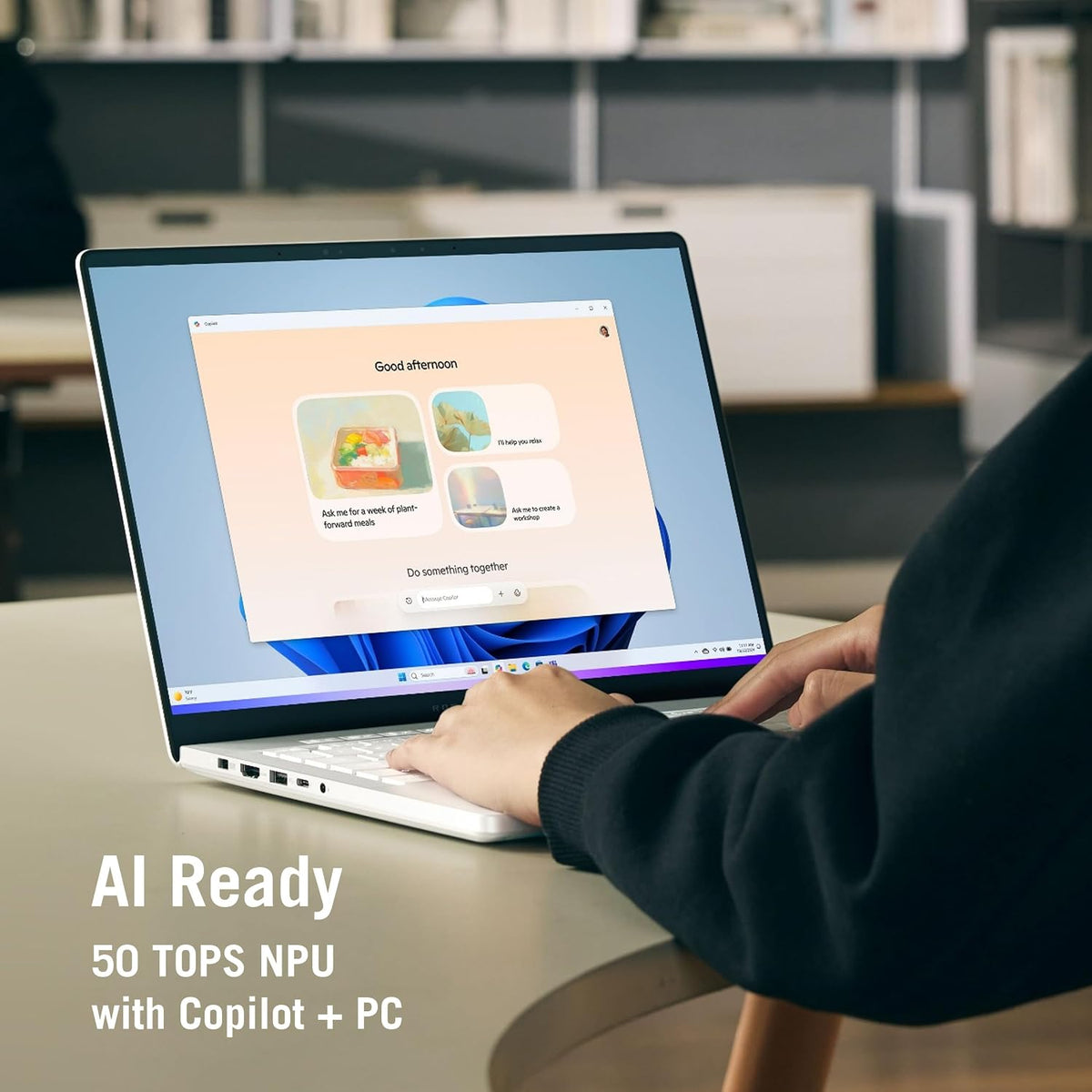 ASUS ROG Zephyrus G14 Gaming Laptop (UAE Version) | 14"3K 120Hz OLED Display, Intel Core Ultra 9 386H, NVIDIA RTX5070 Ti 12GB GDDR7, 32GB RAM, 1TB SSD, Win11 - Platinum White [GU405AR-SY064W] — product image 8