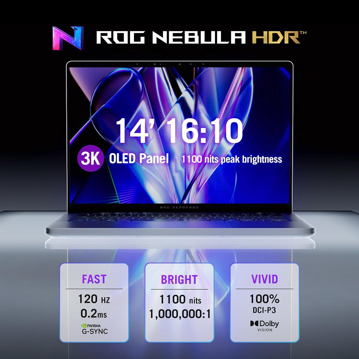 ASUS ROG Zephyrus G14 Gaming Laptop (UAE Version) | 14"3K 120Hz OLED Display, Intel Core Ultra 9 386H, NVIDIA RTX5070 Ti 12GB GDDR7, 32GB RAM, 1TB SSD, Win11 - Platinum White [GU405AR-SY064W] — product image 5