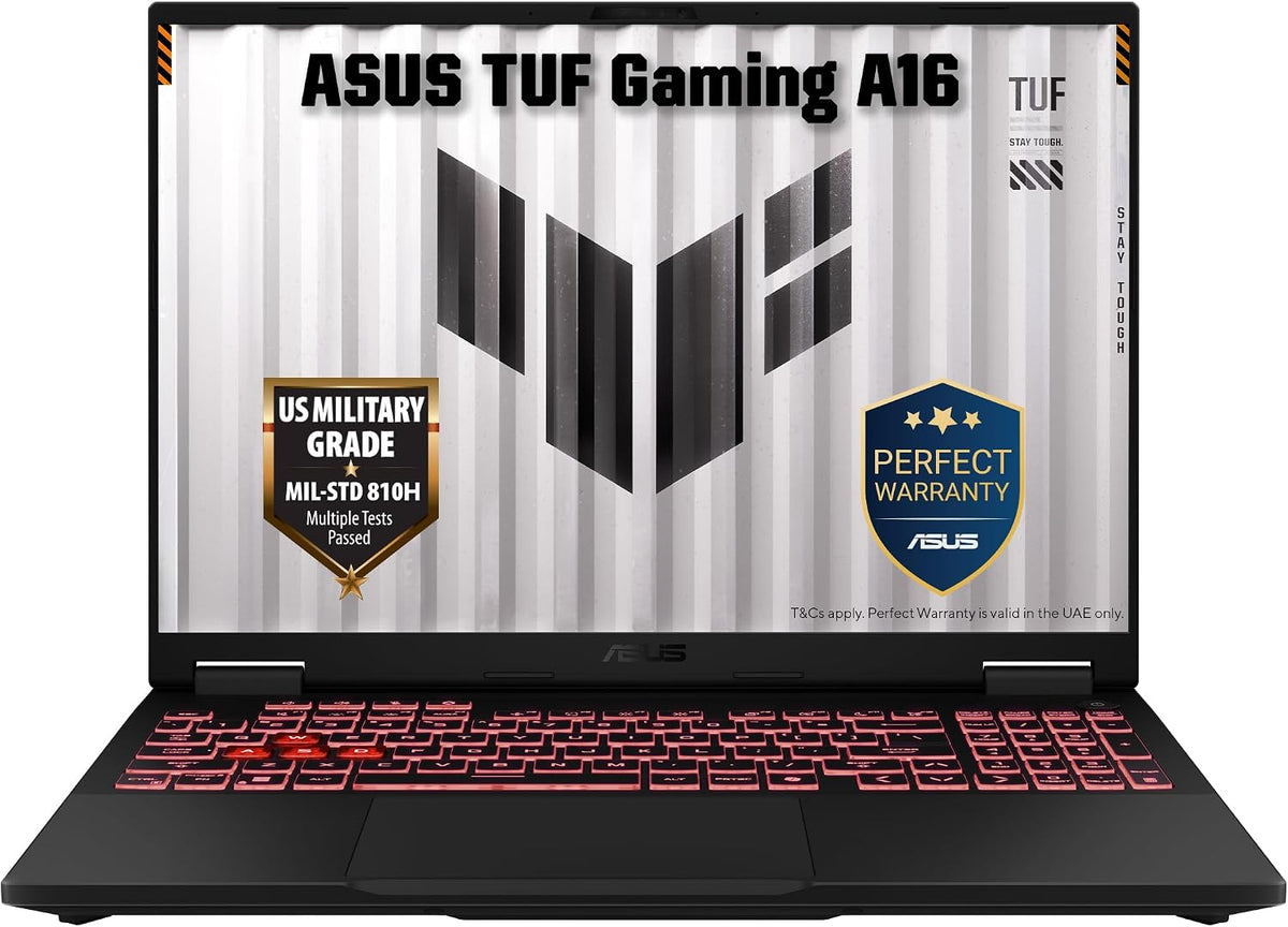 ASUS TUF Gaming A16 Gaming Laptop (UAE Version) | 16"FHD+ 144Hz Display, AMD Ryzen 7 260, NVIDIA RTX5060 8GB GDDR7, 16GB RAM, 1TB SSD, Win11 - Jaeger Gray [FA608UMI-TU190W] — product image 1