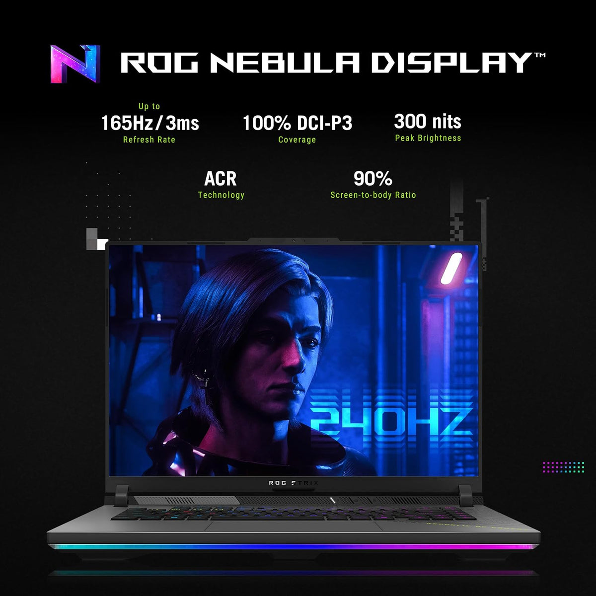 ASUS ROG Strix G16 Gaming Laptop (UAE Version) | 16"FHD+ 165Hz Display, AMD Ryzen 9 8940HX, NVIDIA RTX5070 Ti 12GB GDDR7, 32GB RAM, 1TB SSD, Win11 - Eclipse Gray [G614PR-RV003W] — product image 5