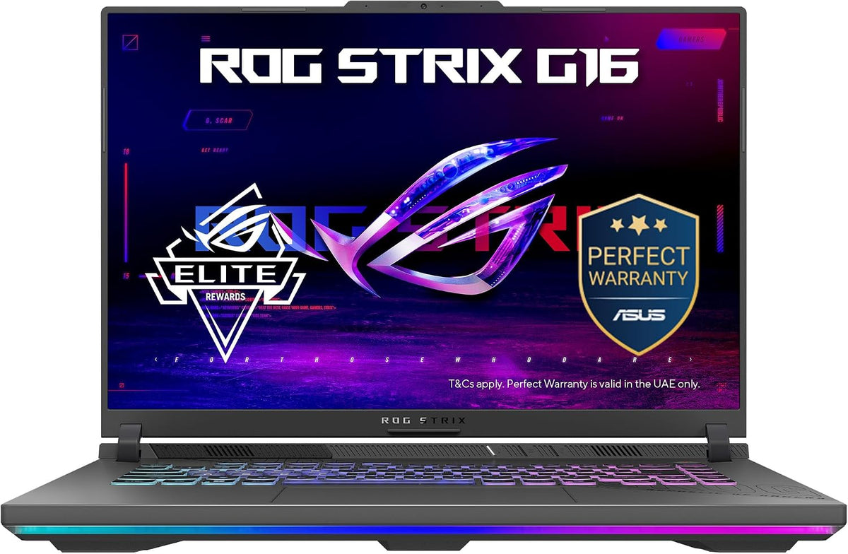 ASUS ROG Strix G16 Gaming Laptop (UAE Version) | 16"FHD+ 165Hz Display, AMD Ryzen 9 8940HX, NVIDIA RTX5070 Ti 12GB GDDR7, 32GB RAM, 1TB SSD, Win11 - Eclipse Gray [G614PR-RV003W] — product image 1