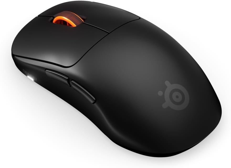 SteelSeries Sensei Pro Wireless Symmetrical Gaming Mouse - Black - Ultra Wideband Wireless/UWB, True 8K Polling (9K Over-Polling), 53g Ultra-Lightweight, 2 Batteries, 42K DPI, Optical Switches — product image 1