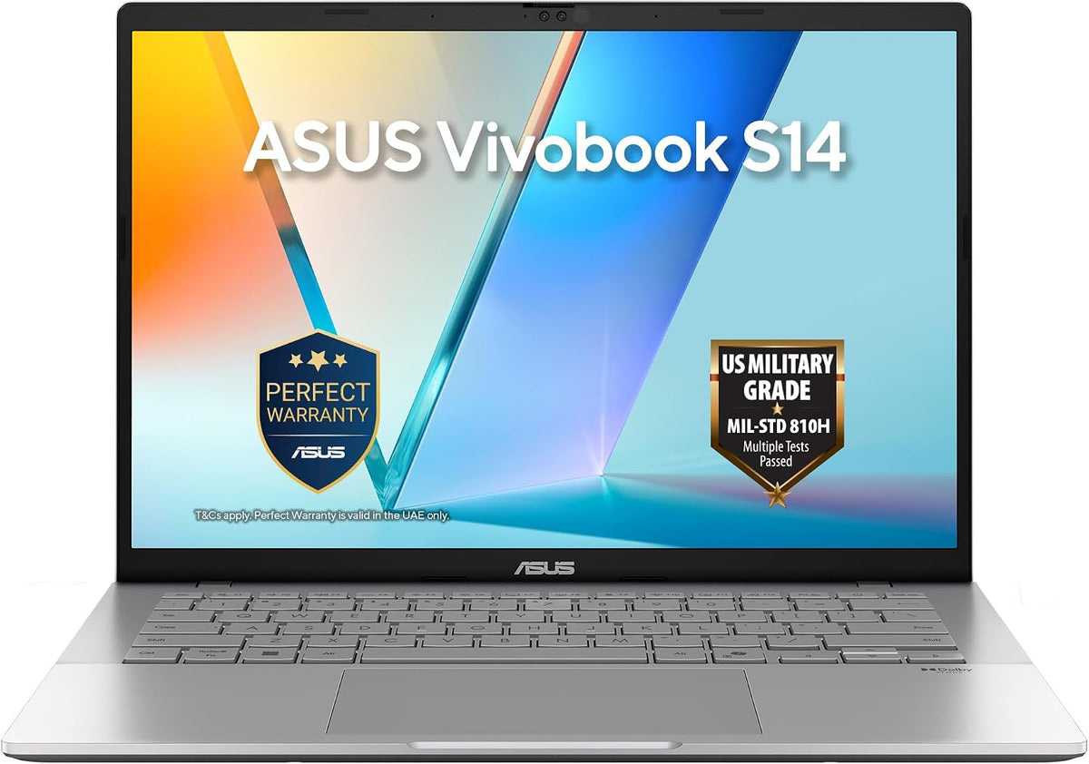 ASUS Vivobook S14 S3407VA-LY143W Laptop | Intel® Core™ 5 210H Processor | 16GB DDR5 RAM | 512GB PCIe 4.0 SSD | 14" WUXGA IPS Display | Intel® UHD Graphics | Win11 Home | Eng/ar Keyboard | Silver — product image 1