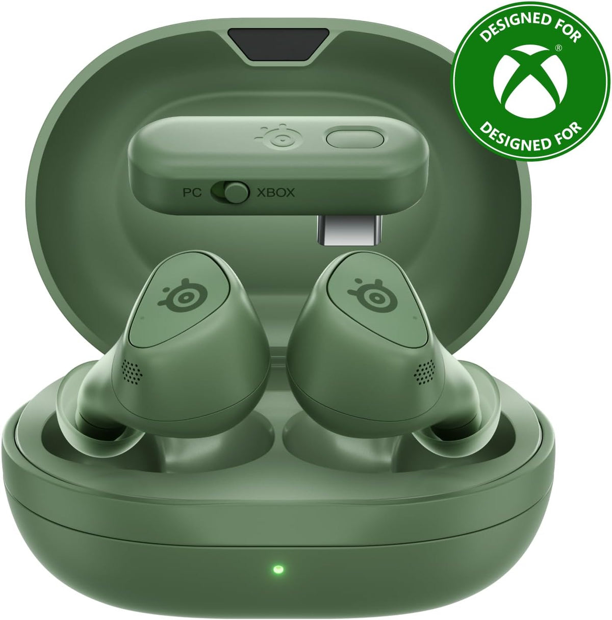 SteelSeries Arctis GameBuds™ for XBOX/PC - Wireless Gaming Earbuds - Matcha - Limited Edition, 2.4GHz + BT5.3, Active Noise Cancelling, 40H Battery, Qi Wireless Charging - XBOX, PS, PC, Switch, Mobile — product image 4