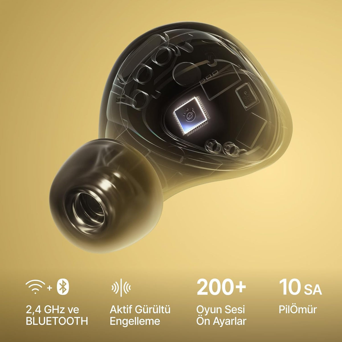 SteelSeries Arctis GameBuds™ for XBOX/PC - Wireless Gaming Earbuds - Matcha - Limited Edition, 2.4GHz + BT5.3, Active Noise Cancelling, 40H Battery, Qi Wireless Charging - XBOX, PS, PC, Switch, Mobile — product image 2
