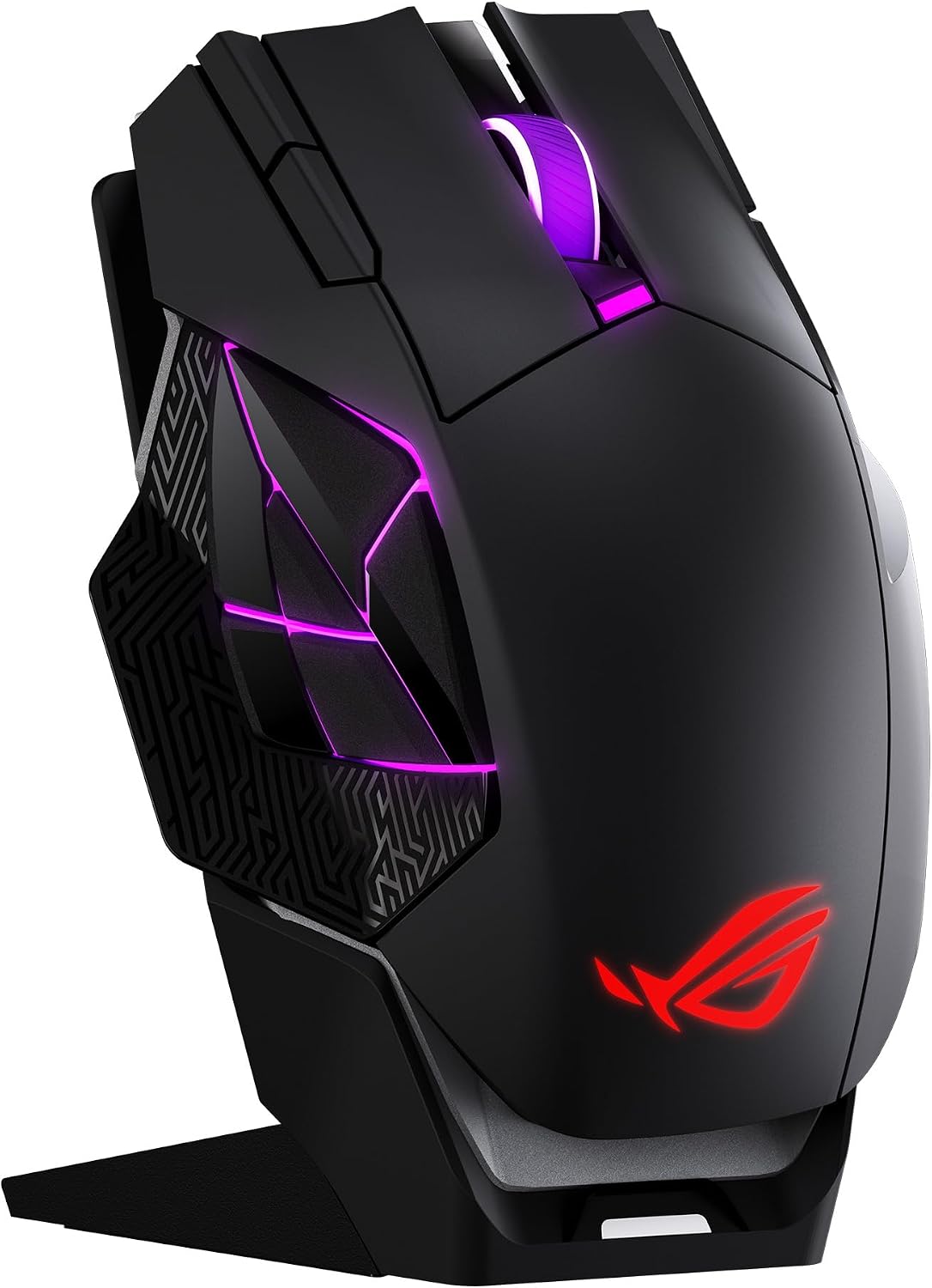 ASUS ROG Spatha X 65K Wireless MMO Gaming Mouse, Customizable weight, Charging Dock, 2.4GHz RF, Bluetooth, Wired, 65K DPI, 12 Programmable Buttons, Swappable Switches — product image 1