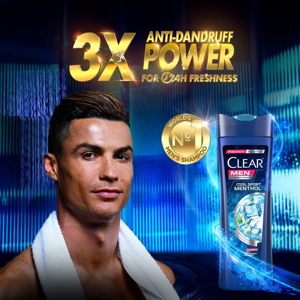 Clear Men Cool Sport Menthol Anti-Dandruff Shampoo — 310 ml
