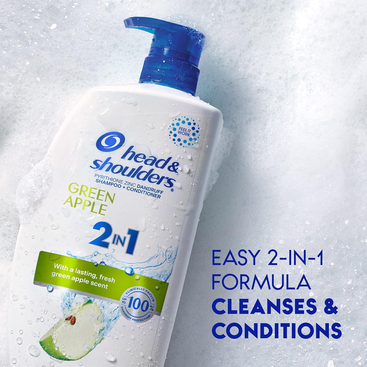 Head & Shoulders Apple Fresh 2-in-1 Shampoo & Conditioner — 32.1 Fl Oz — 2 Pack
