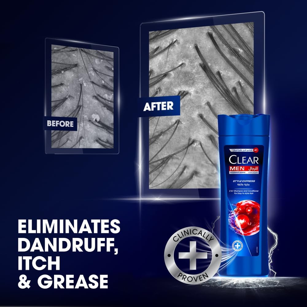 Clear Men Style Express 2-in-1 Shampoo & Conditioner — 400ml