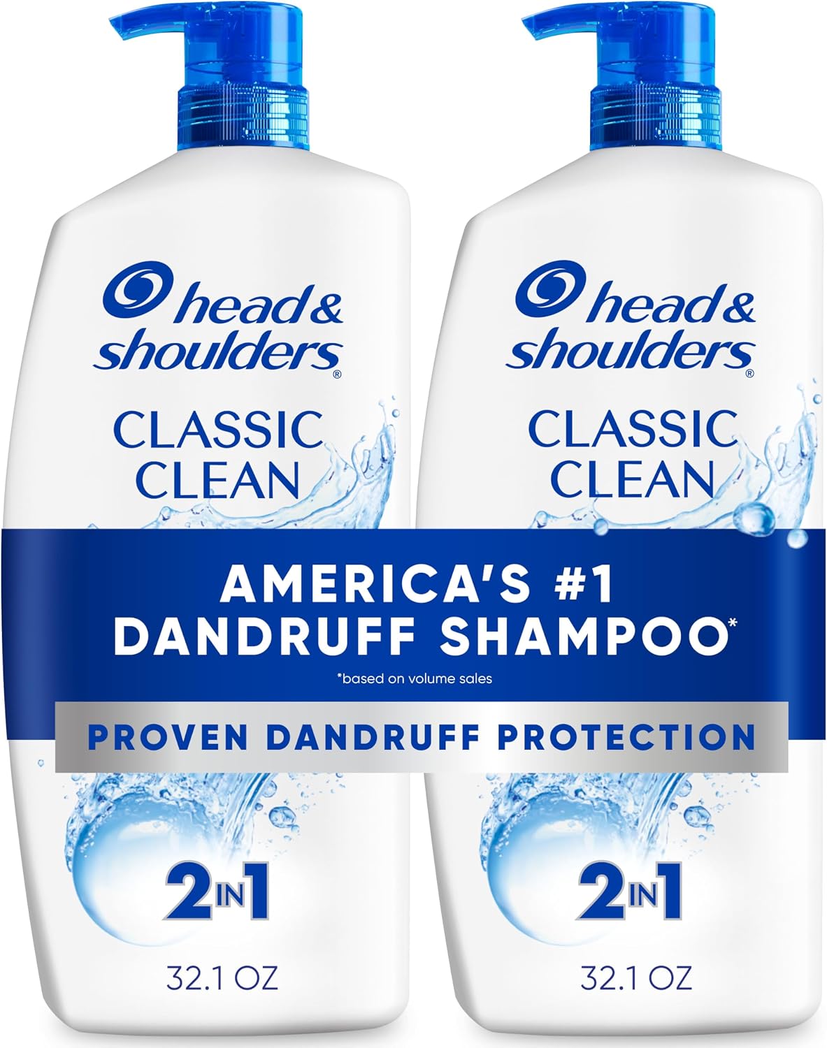 Head & Shoulders Classic Clean 2-in-1 Shampoo & Conditioner — 32.1 fl oz — Twin Pack