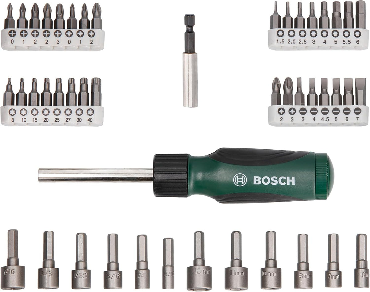 Bosch Screwdriver Bit Set 46 pieces, 32 durable screwdriver bits for all standard screw types and sizes. | Model: 2607019504 — detail image 2