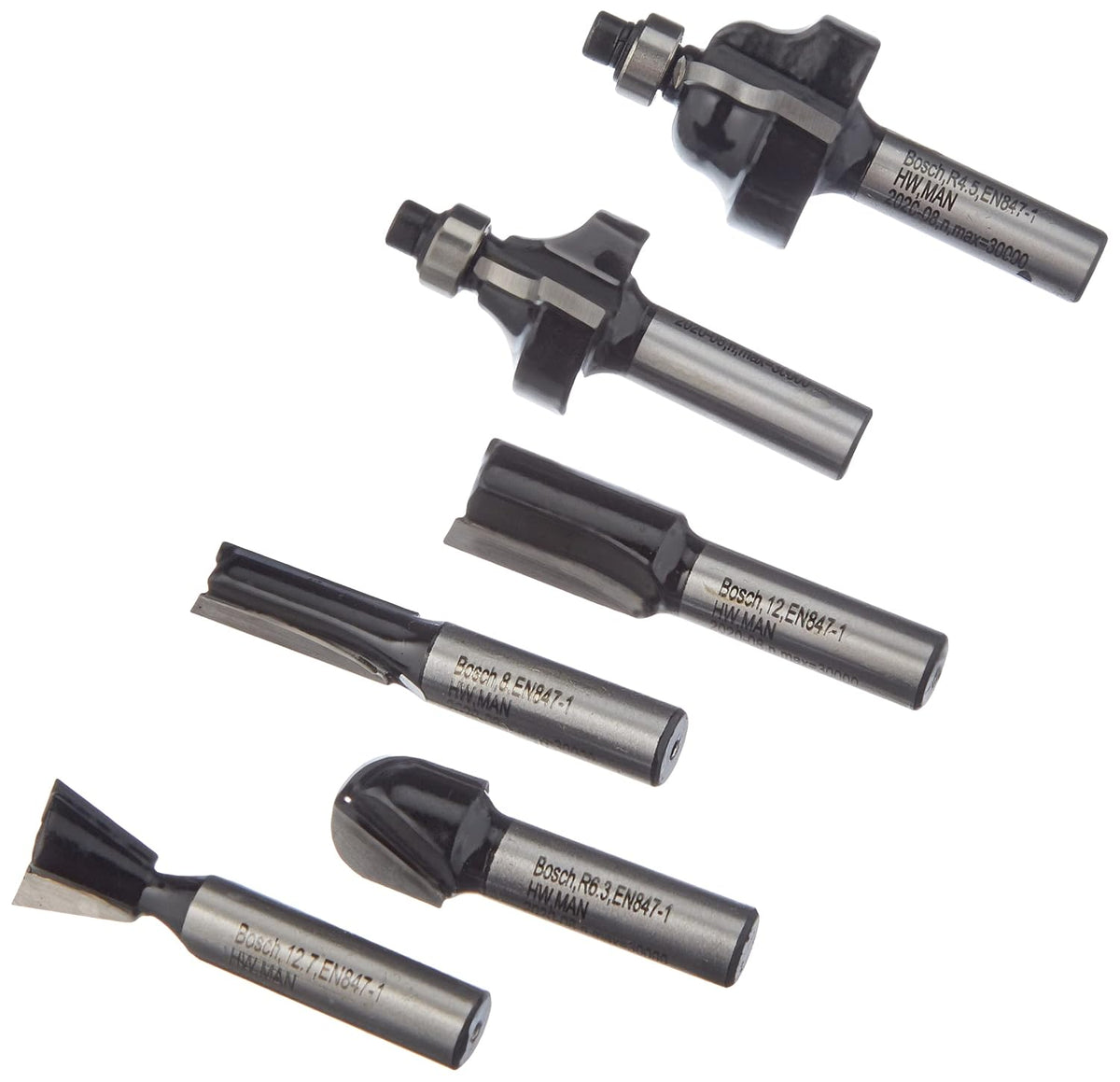 Bosch 2607019463 Routing Drill Bit Set of Cemented Carbide 8mm 6 Pcs — detail image 2