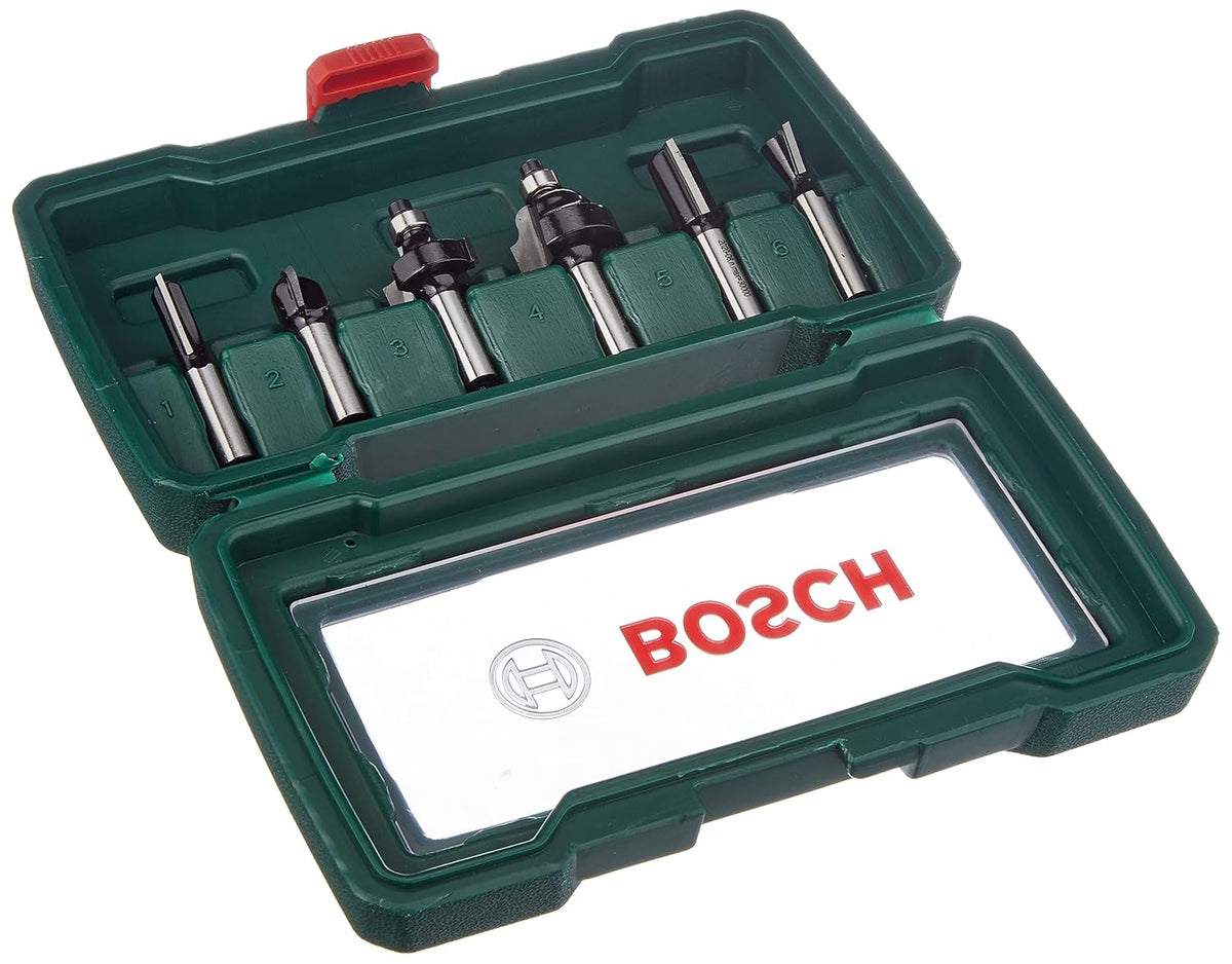 Bosch 2607019463 Routing Drill Bit Set of Cemented Carbide 8mm 6 Pcs — product view