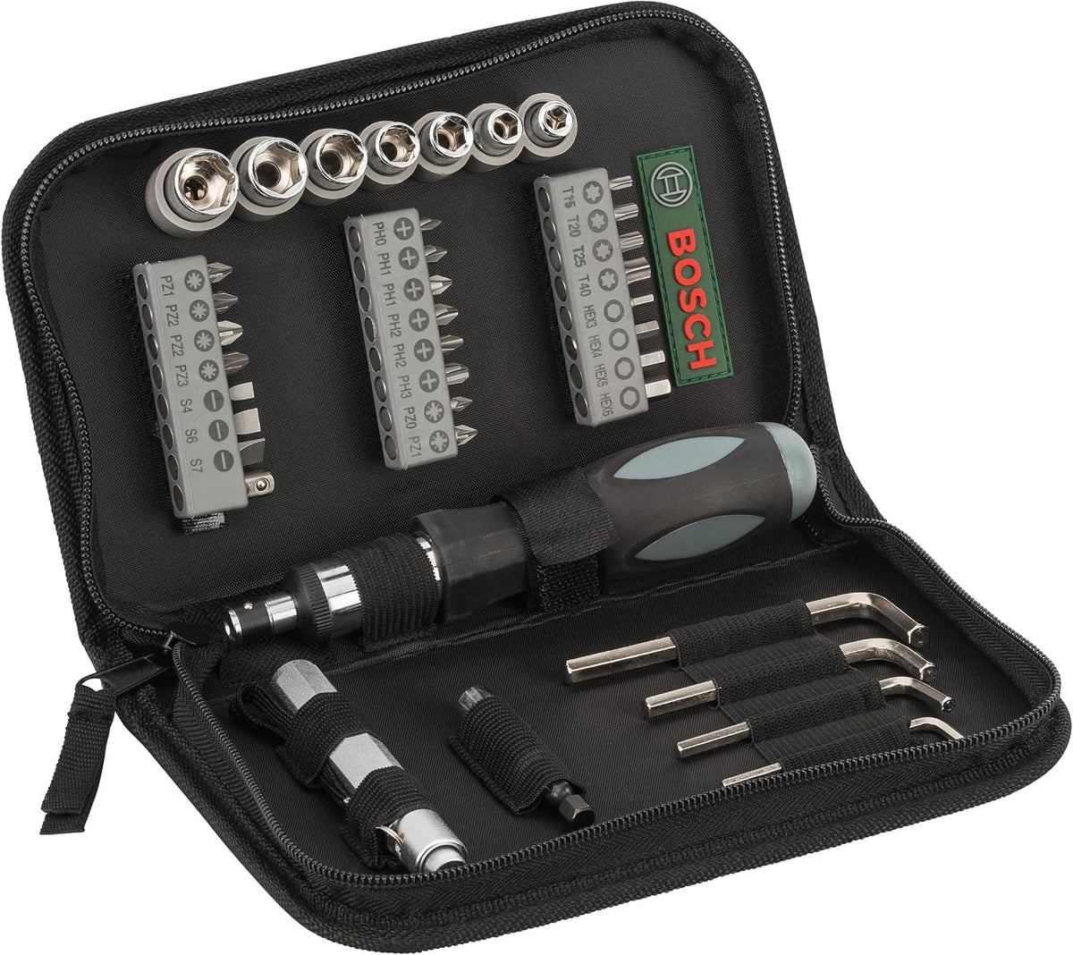 Bosch 2607019506 Screwdriving and Socket Set (38-Piece) — product view