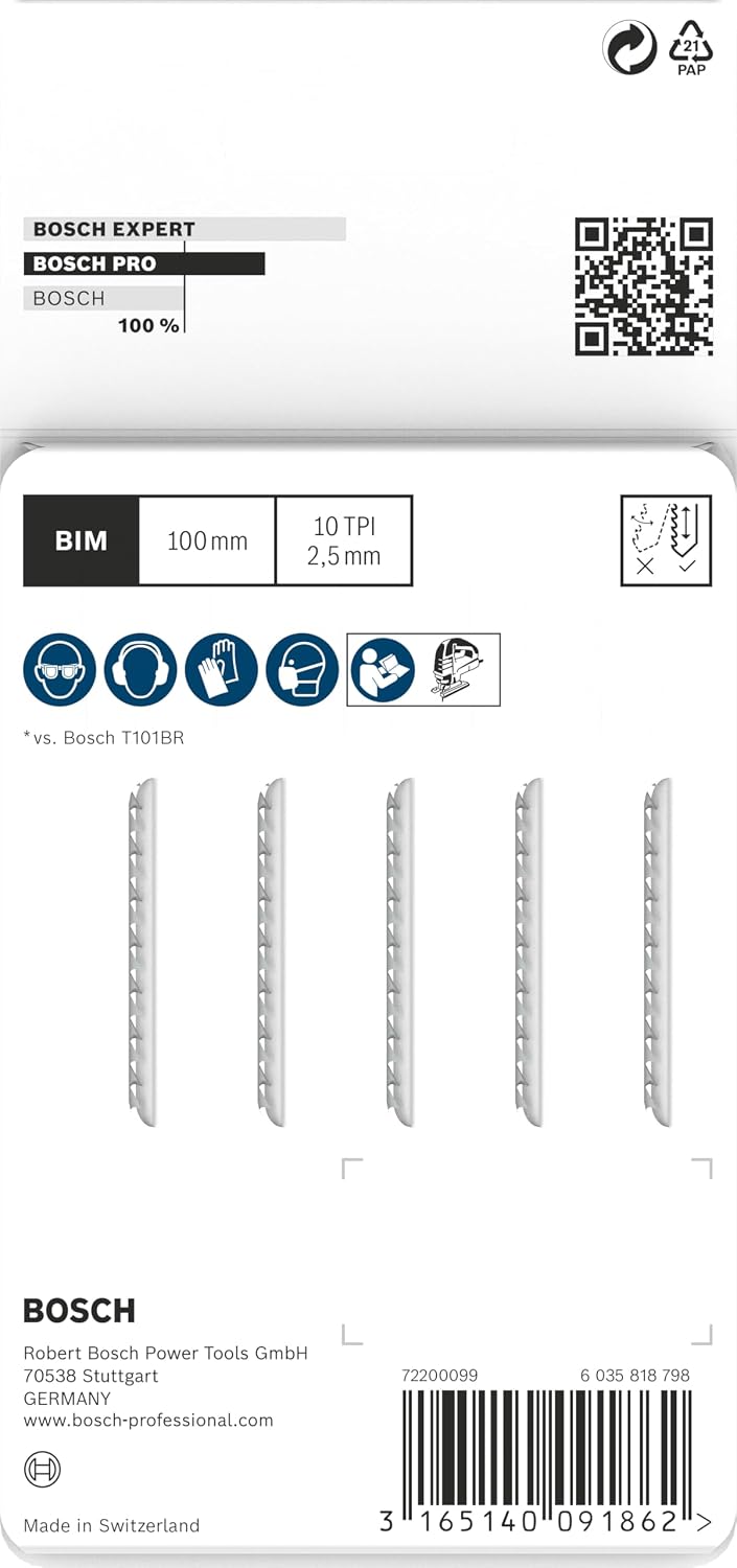 Bosch 2608634235 Jigsaw Blade ''T 101 BRF'' (5 Piece) — detail image 4