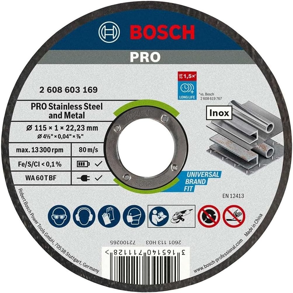 Bosch Standard for Inox Rapido Cutting Disc 115x1, performs reliably in Inox | Model: 2608603169 — product view