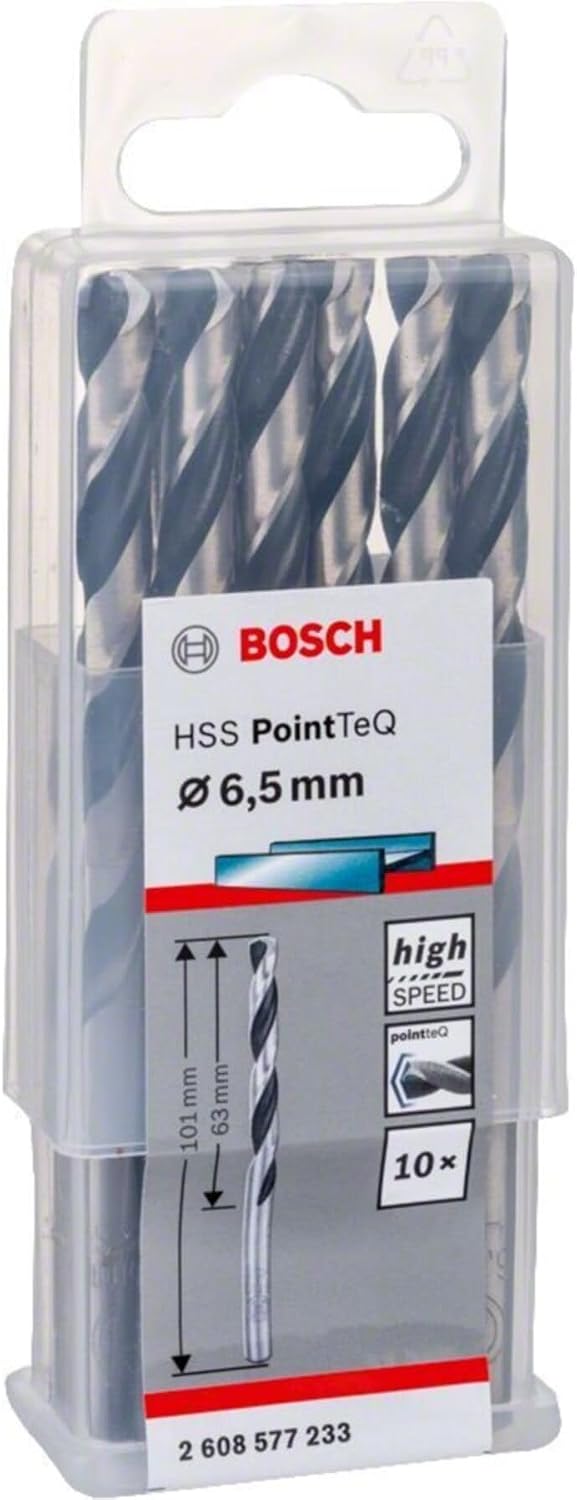 Bosch HSS Drill Bit 6.5mm 10Pcs/Pkt PoinTeQ 2608577233 Bosch — detail image 2