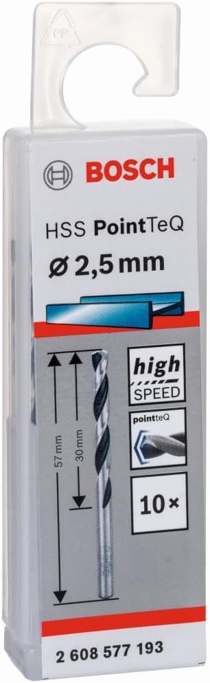Bosch 2608577193 Metal Twist Drill Hss Pointteq Din 338", 2,5 X 30 57 mm — detail image 3