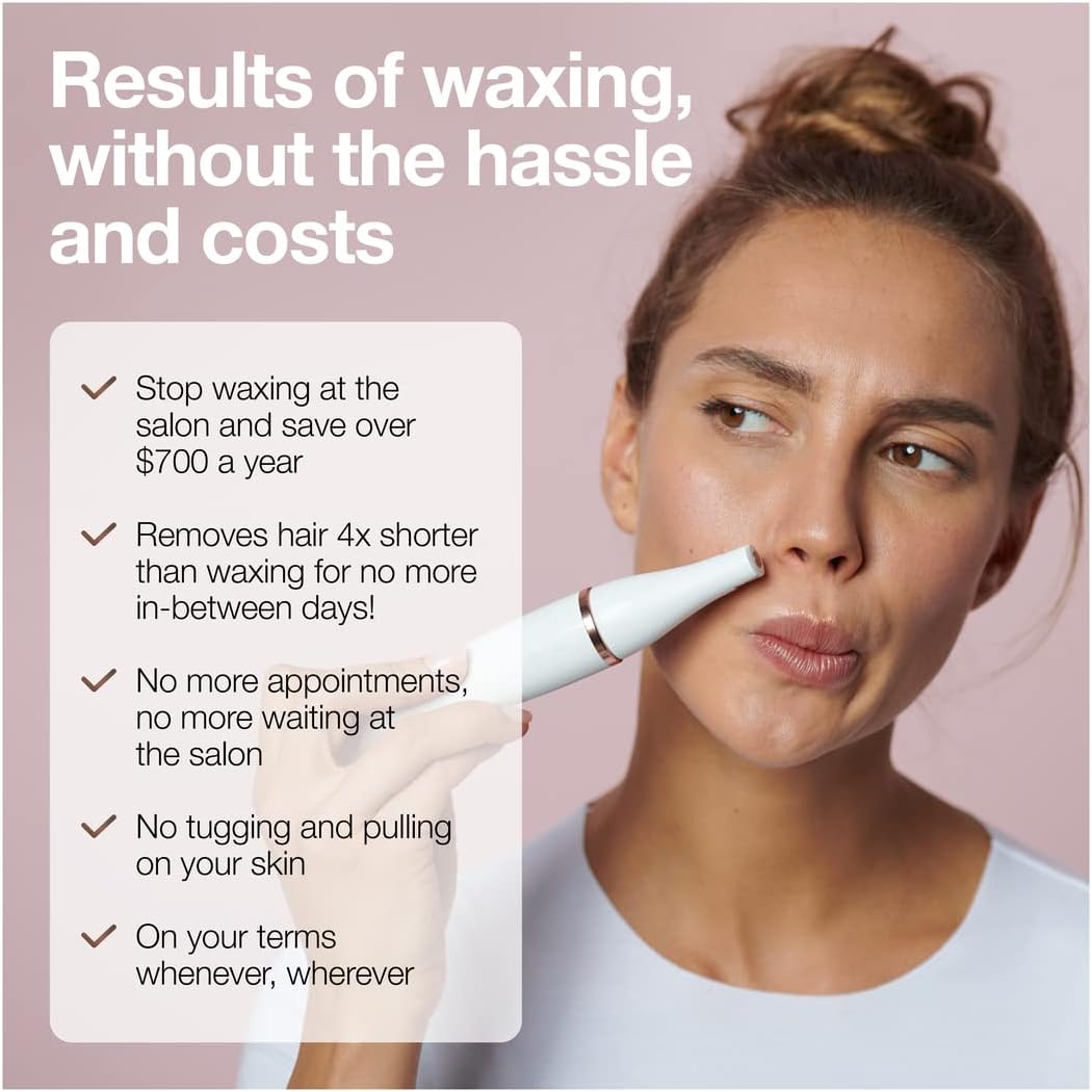 Braun Face Epilator Facespa Pro 911, Facial Hair Removal for Women, Hair Removal Device, 3-in-1 Epilating, Cleansing Brush and Skin Toning w — detail image 4