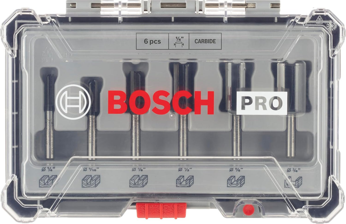 Bosch Professional 6-piece groove cutter set for wood, for routers with 1/4 inch shank) — detail image 2