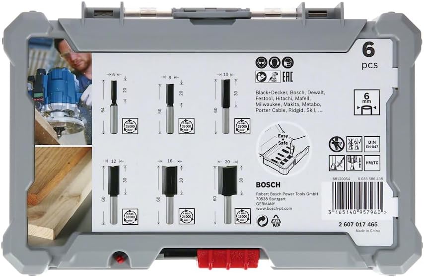 Bosch Professional 6 Pcs Router Bit Set With Straight Bits With 6Mm Shank — detail image 3