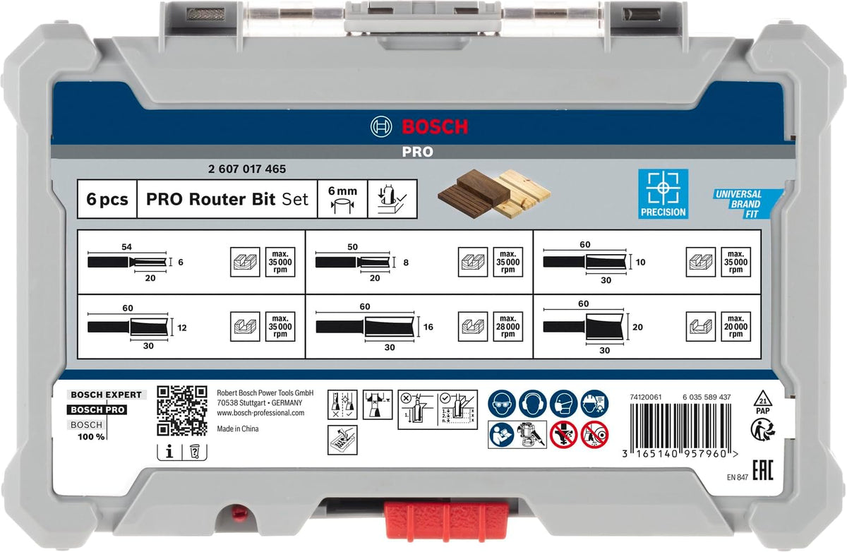 Bosch Professional 6 Pcs Router Bit Set With Straight Bits With 6Mm Shank — detail image 8