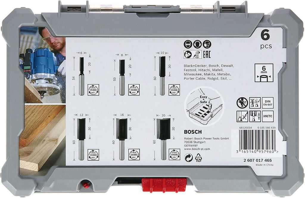 Bosch Professional 6 Pcs Router Bit Set With Straight Bits With 6Mm Shank — detail image 7