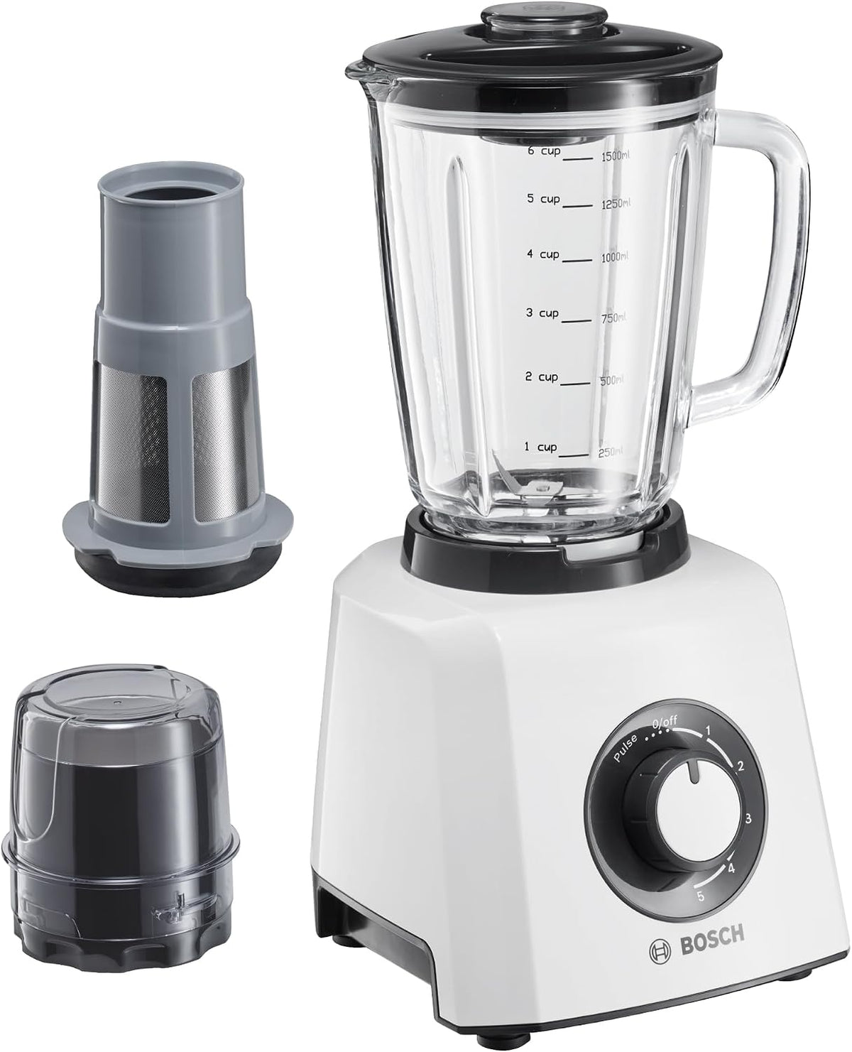 Bosch Blender 600 W Stirring Machine, 1500 ml Food Capacity, with Smoothie Filter and Grinder, German Engineering, Mightymixx — product view