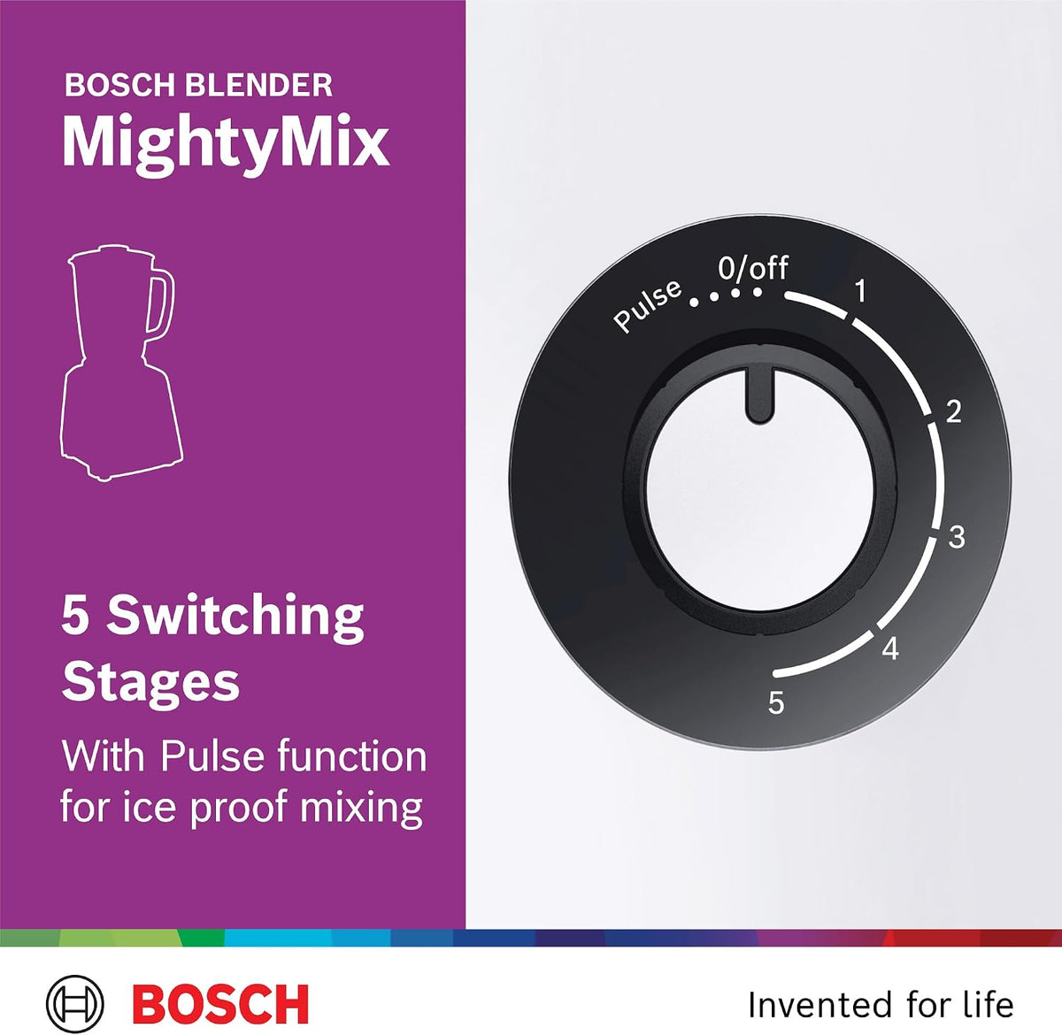 Bosch Blender 600 W Stirring Machine, 1500 ml Food Capacity, with Smoothie Filter and Grinder, German Engineering, Mightymixx — detail image 5