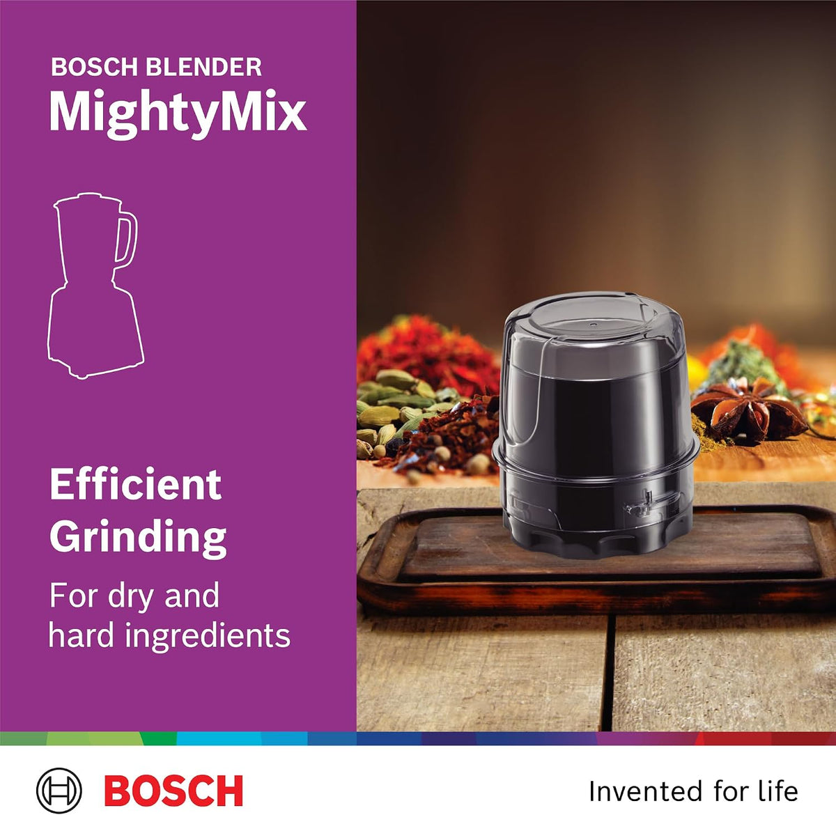 Bosch Blender 600 W Stirring Machine, 1500 ml Food Capacity, with Smoothie Filter and Grinder, German Engineering, Mightymixx — detail image 3