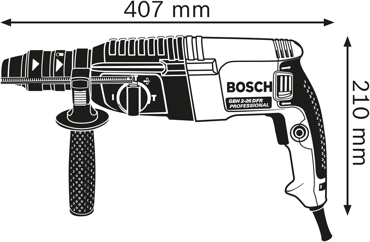 Bosch Professional Rotary Hammer GBH 2-26 DFR , SDS Plus 2kg Hammer, rotation stop for chiselling | Model: 06112547P0 — detail image 4