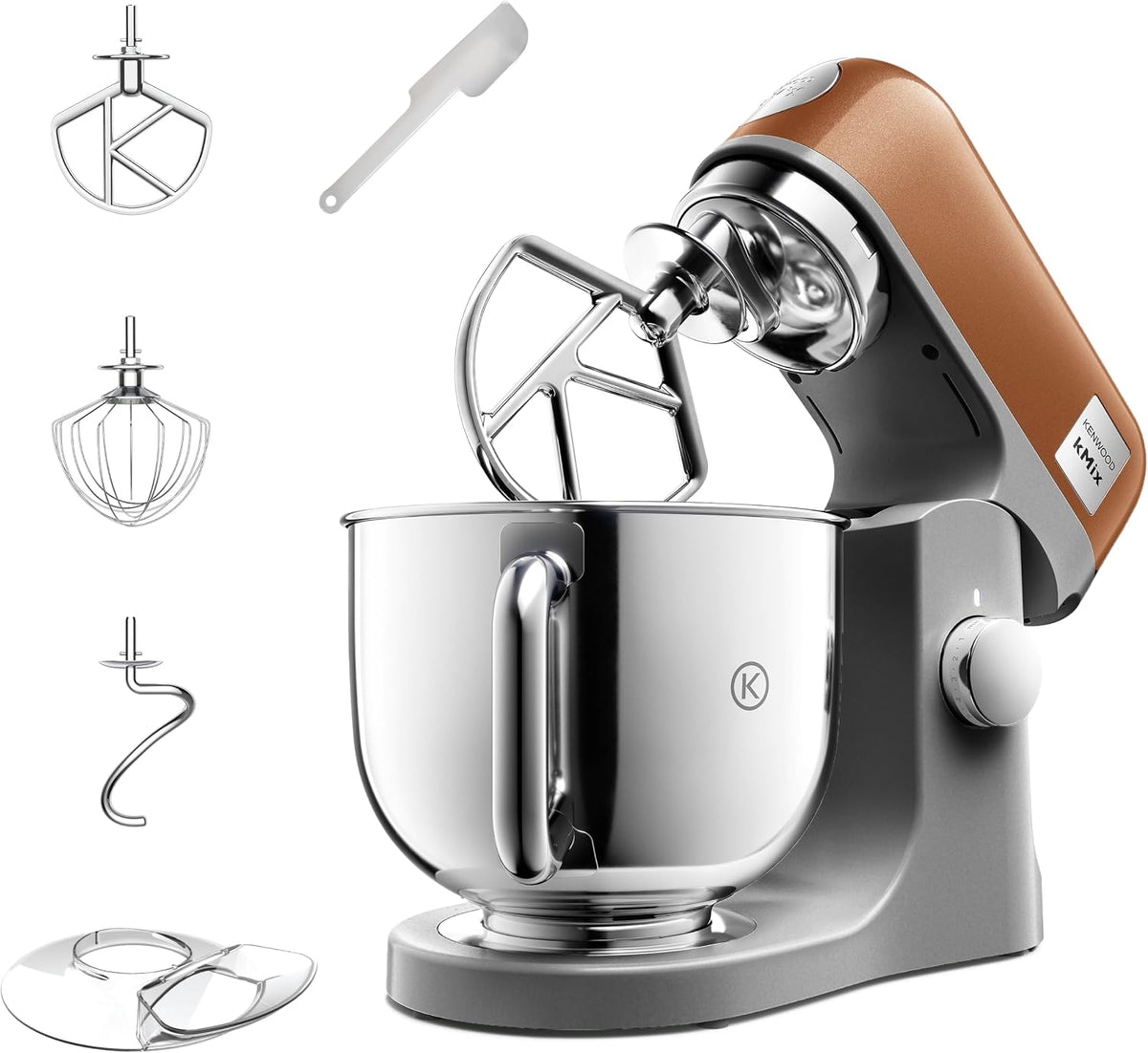 KENWOOD Stand Mixer PREMIUM Kitchen Machine kMix 1000W with 5L Stainless Steel Bowl, K-Beater, Whisk, Dough Hook, Splashguard, Spatula, Uniq — product view